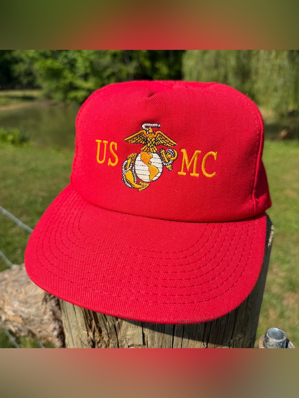 United States Marine Corps Vintage Red SnapBack Hat